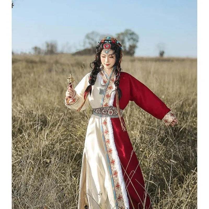 Новая одежда для фотостудии Тибетский халат женщин Юньнань Лицзян туристическая