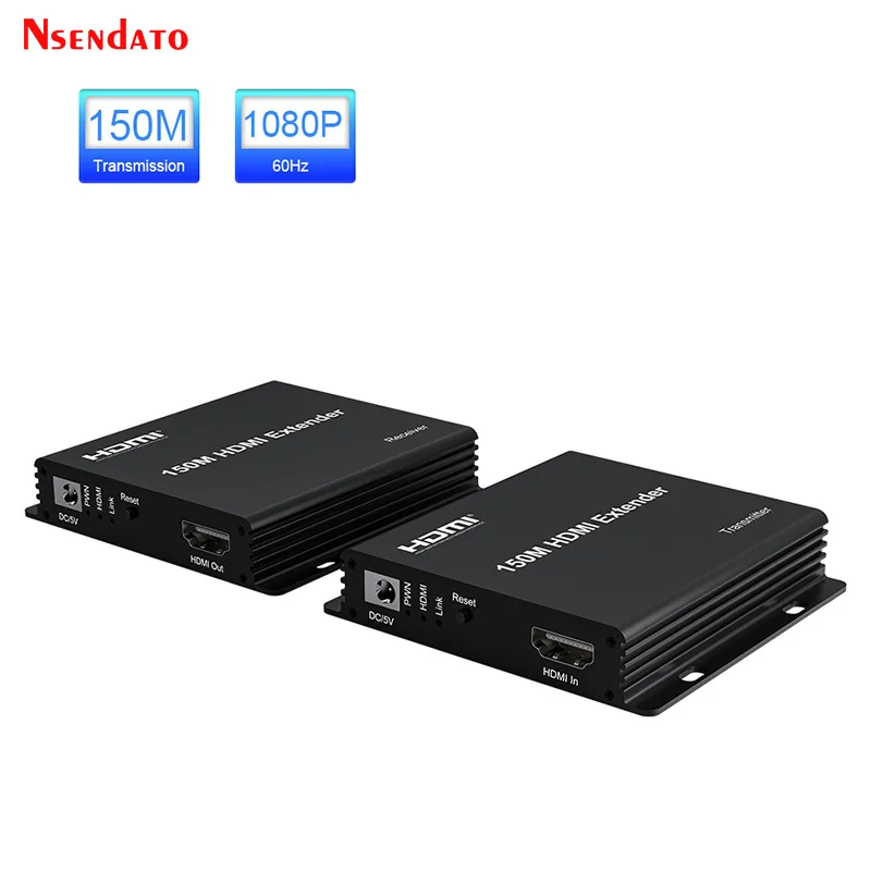 HDMI-удлинитель RJ45, 150 м, Full HD, 1080P, Cat5e/6