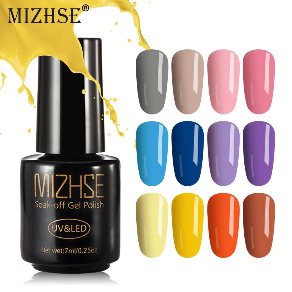 

Гель-лак для ногтей MIZHSE 7 мл, яркие цвета, гель-лак, полупостоянный уф/фотогель, лак для ногтей, маникюр для творчества, дизайн ногтей