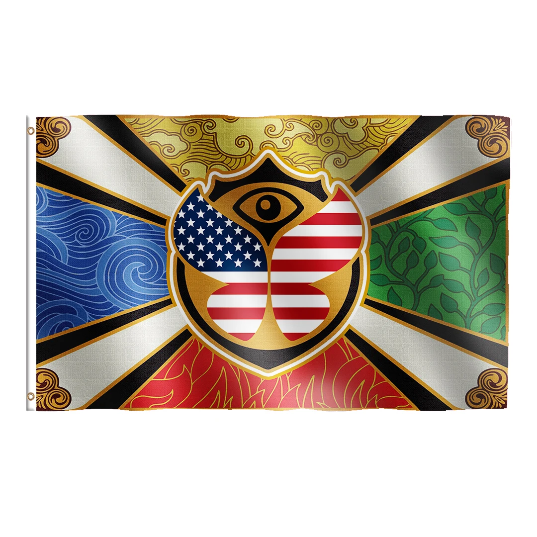 

BENFACTORY Store Tomorrowland USA American Flag Single/Double Sided Printing One Layer 100D Polyester with Brass Grommets