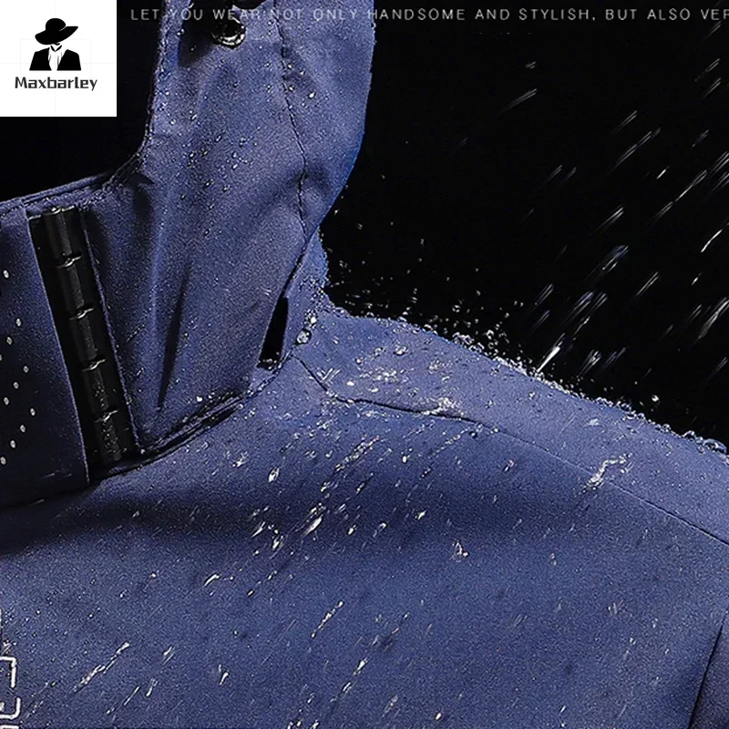 2024 осенняя куртка мужская повседневная модная свободная водонепроницаемая с