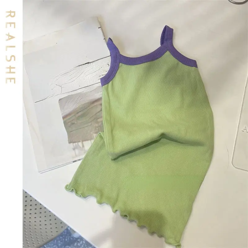 

New Korean Version of Girls' Summer Dress Sleeveless Knit Baby Sundress Children's Clothing Baby Girls Princess Dress