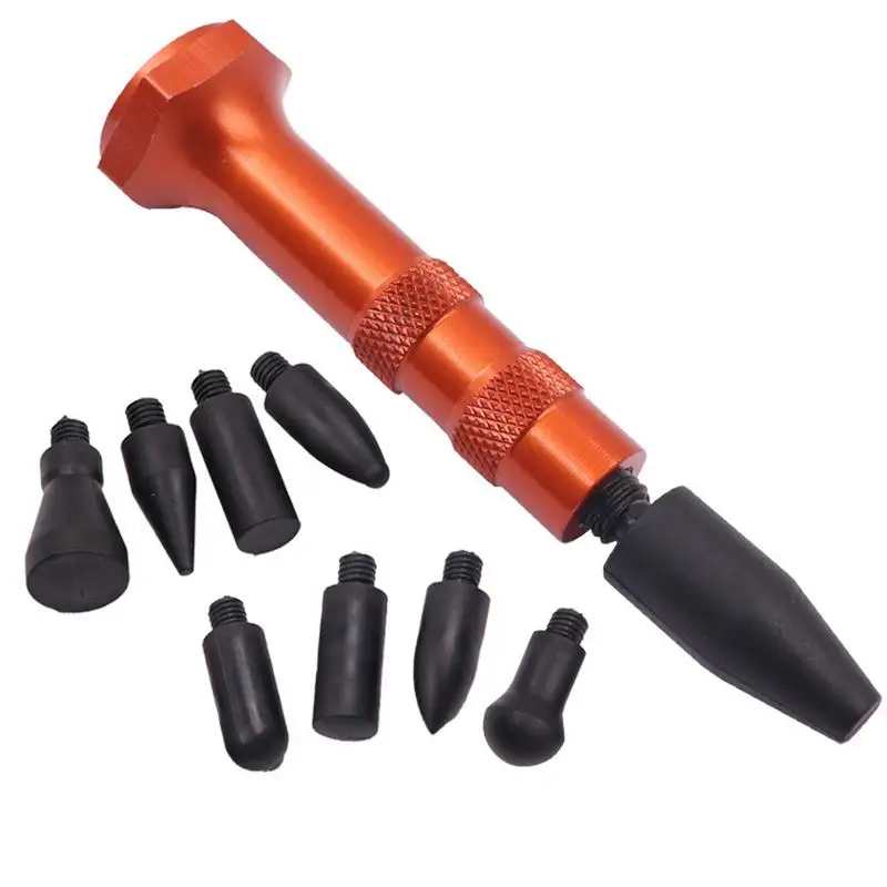 

Dent Repair Tap Down With Rubber Tips Car Dent Repair Removal Tools Metal Tap Down Pen With 9 Heads Tips Rubber Bulge Repair