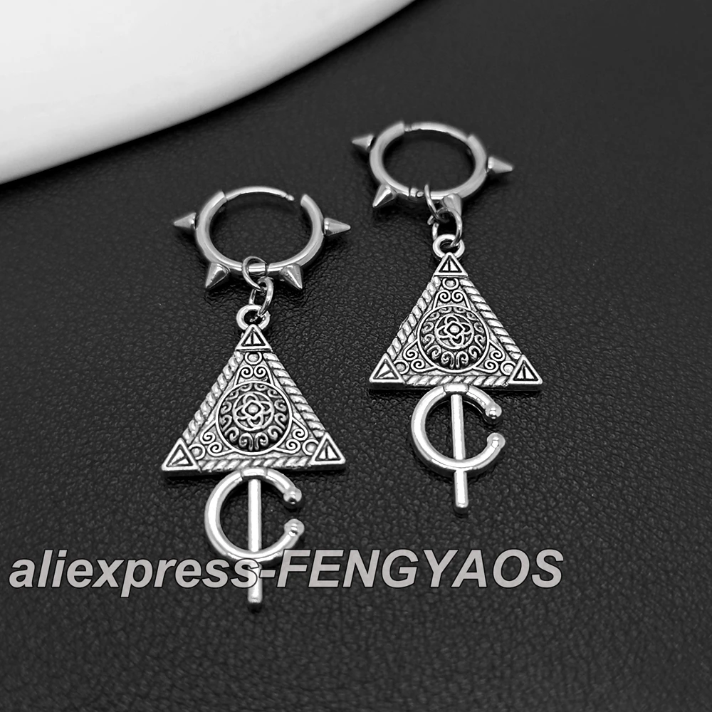 Готические винтажные геометрические треугольные серьги для женщин и девочек