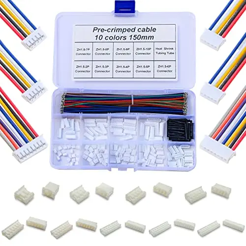 Комплект разъемов JST Высота 1 5 мм Женский Разъем с предварительно обжимными