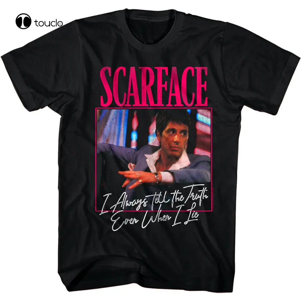 

Scarface Tell The Truth Men'S T-Shirt Even When I Lie Tony Montana Quote Tee Shirt Fashion Funny New Xs-5Xl
