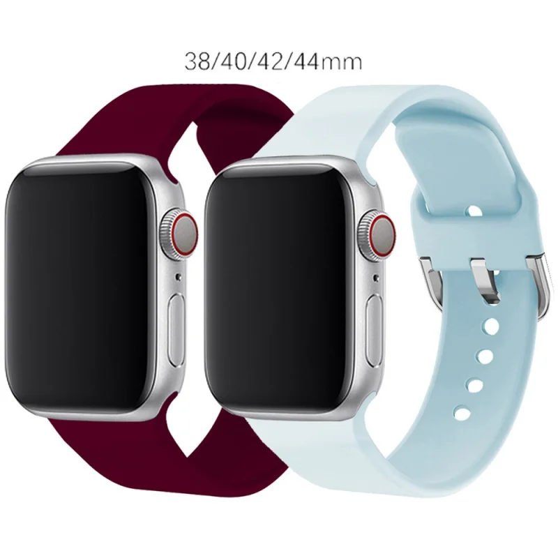 

For iwatch rubber sport silicone watchband strap original series 2 3 4 5 6 band 38mm 40mm 42mm 44mm for apple wat.ch