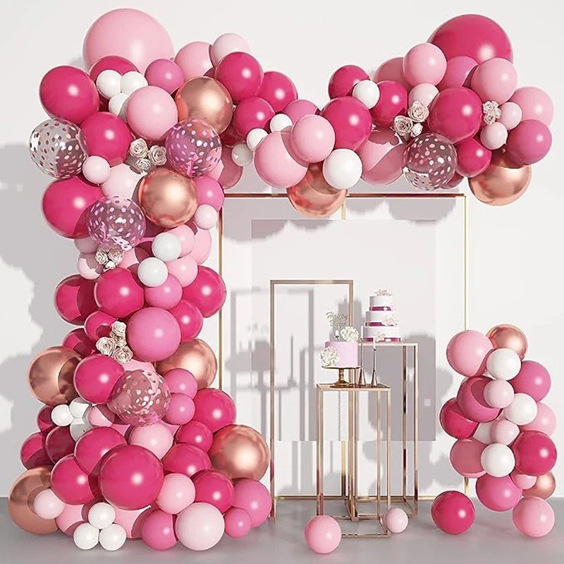 

156Pcs Pink Balloon Garland Arch Kit for Wedding、Birthday Princess Theme Bridal Baby Shower Valentine's Day Party Decorations