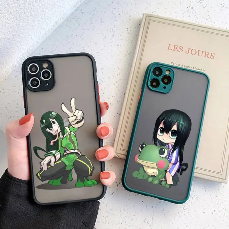 

Tsuyu Asui my hero academia Phone Case matte transparent For iphone 7 8 11 12 13 plus mini x xs xr pro max cover