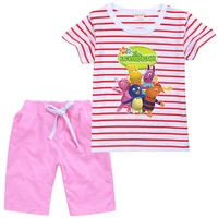 new backyardigans clothes kids summer clothing set baby boy short sleeve striped t shirtsshorts 2pcs sets toddler girls outfits