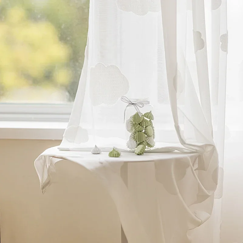 Белый Хмара 3D Тюлевые шторы для гостиной Спальня Детская комната со скоростью