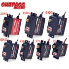 Цифровой сервопривод SURPASS для хобби, 9-20 кг, металлическая шестерня, водонепроницаемый сервопривод для радиоуправляемого автомобиля 18 110, лодки, воздуховода, самолета, самолета, робота