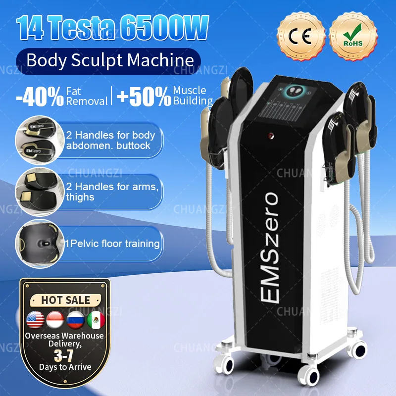 

EMSZERO 14 Tesla 6500W телефон стимуляция мышц NEO скульптура тела Hi-emt искусственная Тазовая мышечная Стимуляция Салон