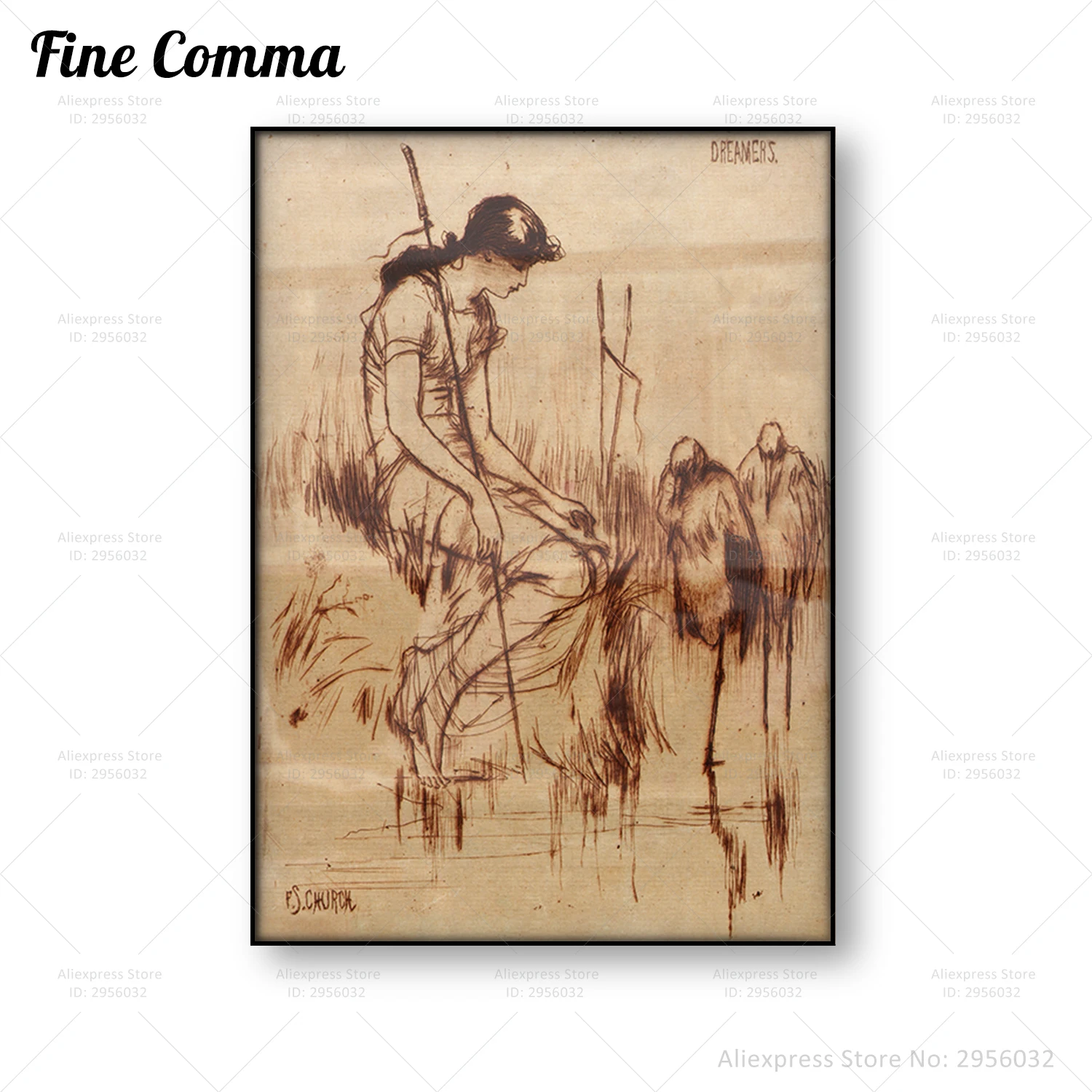 Dreamers, Фредерик Стюарт, церковь, ВИНТАЖНЫЙ ПЛАКАТ, античный рисунок, эскиз, настенное искусство, печать на холсте, ведьма, искусство, Stork, искусство Dreamers, Фредерик Стюарт, церковь, ВИНТАЖНЫЙ ПЛАКАТ, античный рисунок, эскиз, настенное искусство, печать на холсте, ведьма, искусство, Stork, искусство