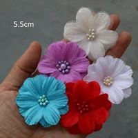10pc diy fashion organza flower patches for clothing embroidery floral patches for bags decorative parches applique sewing craft