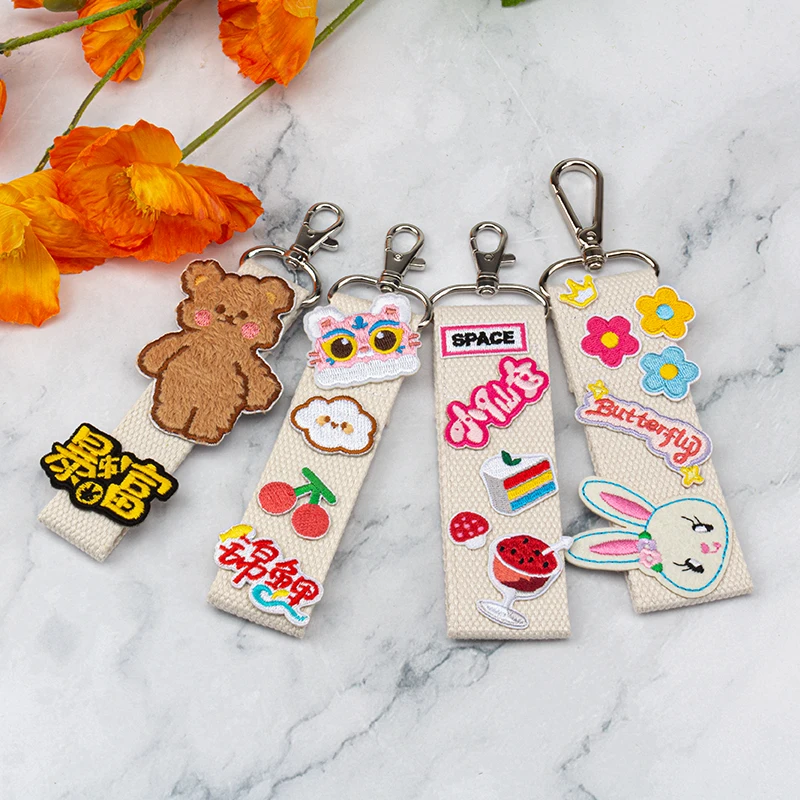 Брелок для ключей в Корейском стиле Ins DIY шнурок с металлическим крючком женщин