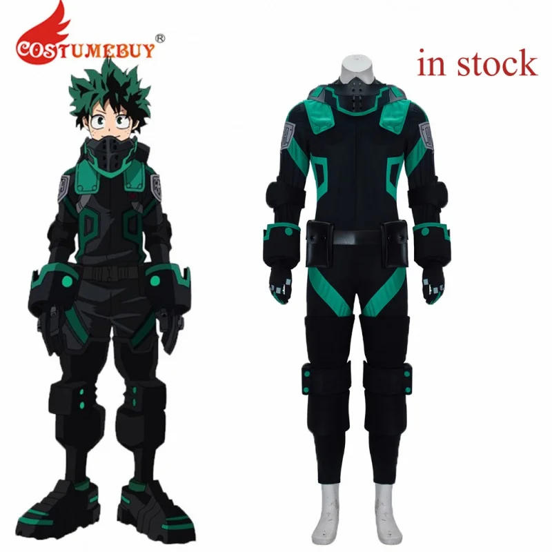 

CostumeBuy My Hero Academia World Heroes Mission Boku No Hero Academy of Mediterranean Deku Cosplay Costume Black Battle Suit: