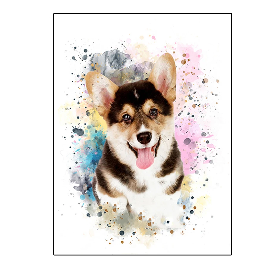 Алмазная вышивка Стразы 5d сделай сам алмазная живопись крестиком собака цветок