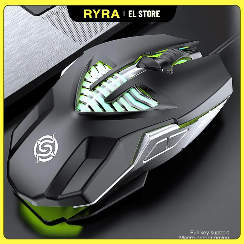 

RYRA Wired Mouse Viper 3200 DPI Competitive Gaming Mouse USB 6 Button Macro Definition Metal Mouse Desktop Notebook Wired Mouse