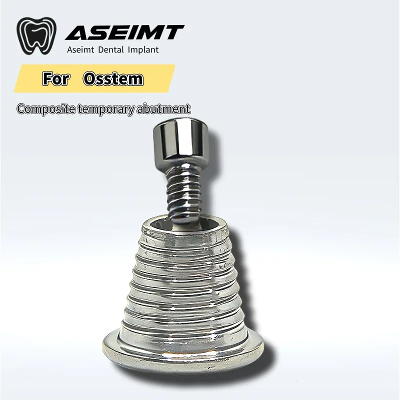 Фото Защитный колпачок для титановых имплантатов Osstem Dental Composite Base, заменяющий гипс, с закрытым винтовым креплением, заводская поставка №2