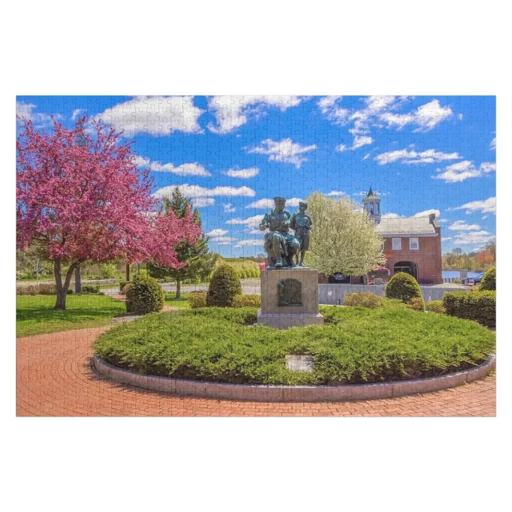 Красивый мемориальный парк в апельсине Массачусетса. Пазл. Персонализированная