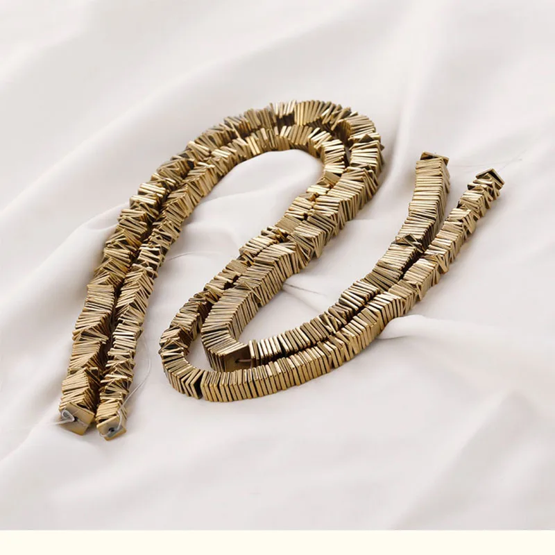 Ожерелье из гематита и бусин для изготовления браслетов женские модные серьги