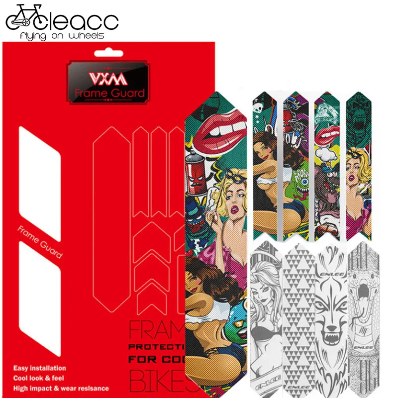 

3d-наклейка CYCLEACC для горного велосипеда, s-образная Защита от царапин, съемная наклейка, наклейка для шоссейного велосипеда, защитный чехол «...