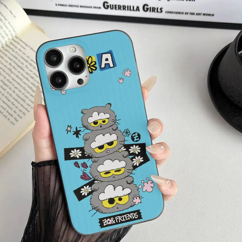 Фото G-Gdragon Z-Zoa Cat Fashion для iPhone 17 16 15 14 13 12 11 Pro Max Plus Pro Прозрачный чехол для телефона с противоскользящим покрытием №4