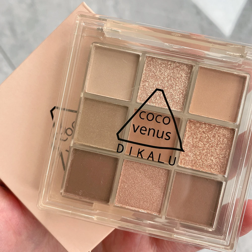 Палитра матовых теней для век 9 цветов блестящий хайлайтер Шиммер стойкий