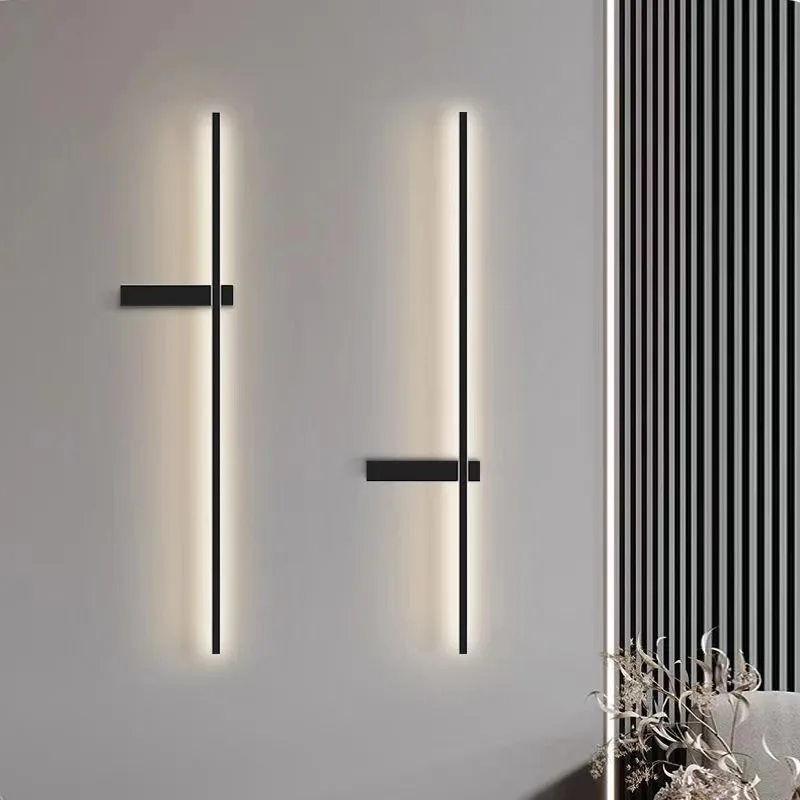 Long Strip Wall Lamp Bedroom Bedside Lamp Long Aisle Living Room TV Background Wall Light Indoor Home Lighting and Decor Fixture