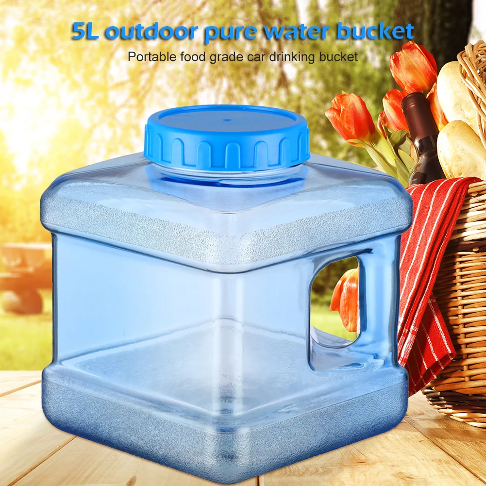 

Eco-friendly Handheld PC Tea Bucket Drinking Bucket PC Water Tank with Faucet Food Grade Car Water Tank Container