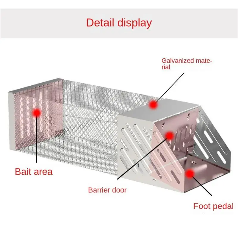 

Pest Repeller Indoor Outdoor Rat Trap Rat Cage Household Mouse Catcher Self-locking Mice Rodent Rats Catcher Iron Net Non-toxic