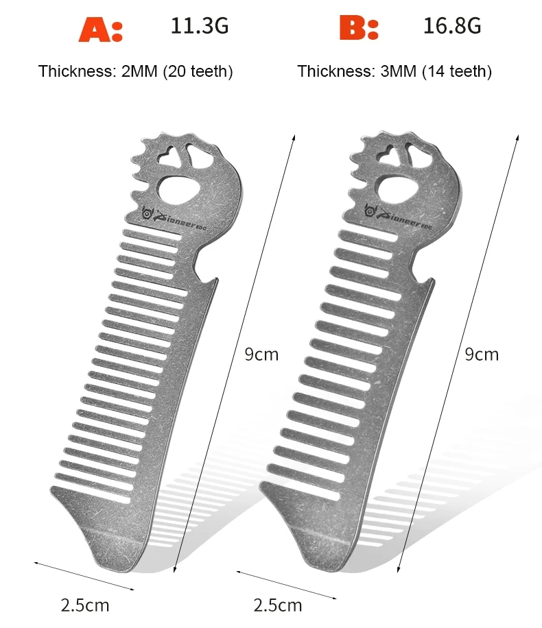 Расческа из чистого титана многофункциональный штопор лом подвеска