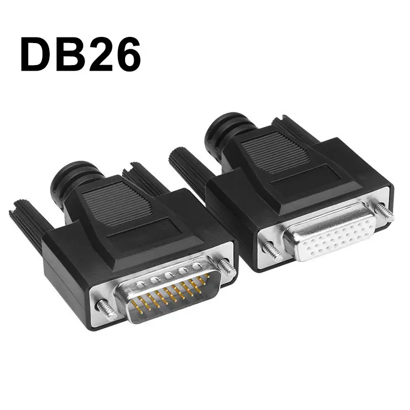 DB26 HDB26, 3 ряда, 26-контактный разъем для пайки, Φ 26pin, черный, мужской, женский, фоторазъем, 1 шт.