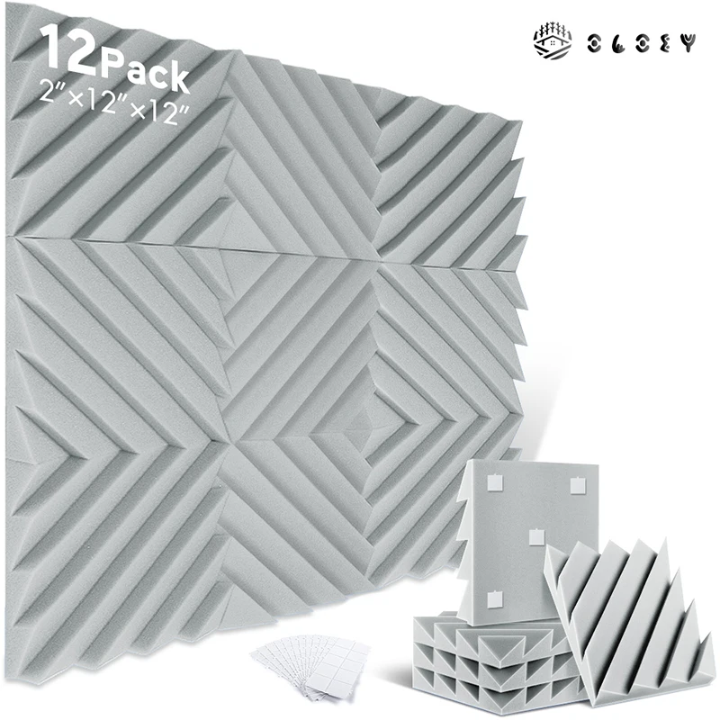 Звукоизоляционная панель 12 шт. звукоизоляционные панели высокой плотности с