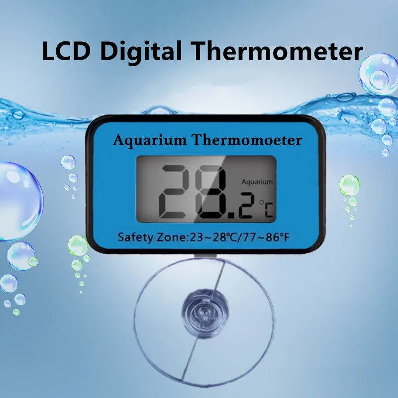 

Submersible Aquarium Thermometer LCD Digital Waterproof Thermometer With Suction Cup Fish Tank Water Temperature Control Product
