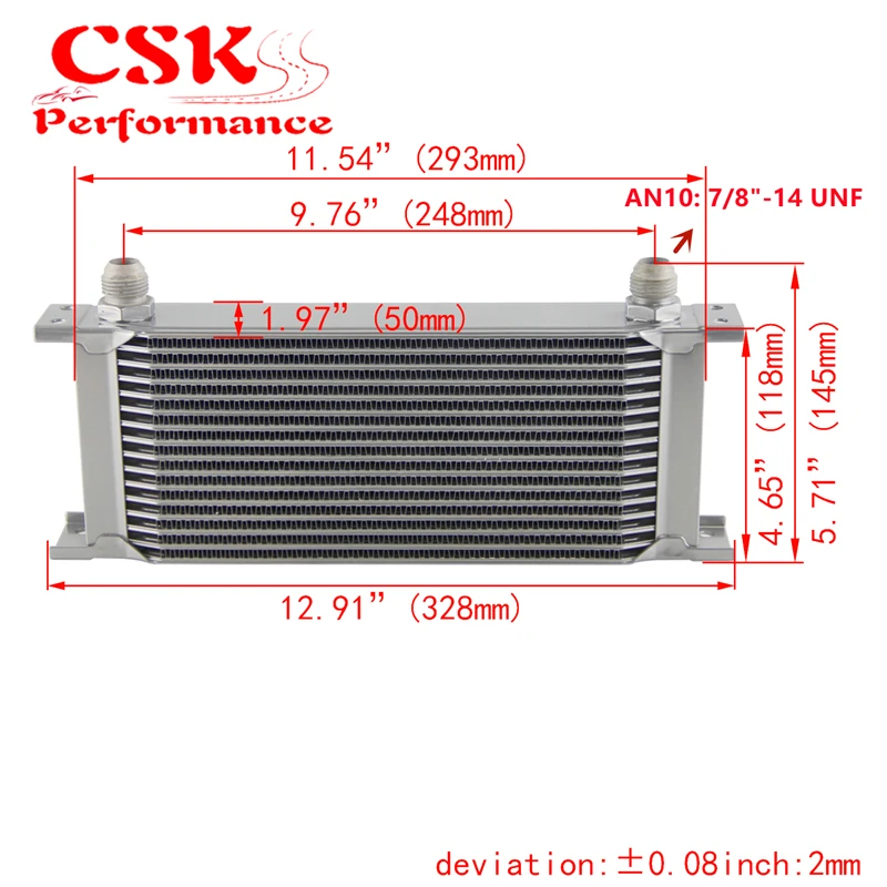 

Universal 16 Row Engine Oil Cooler 163.4 Degree F Thermostat Filter Sandwich Plate Adapter Kit