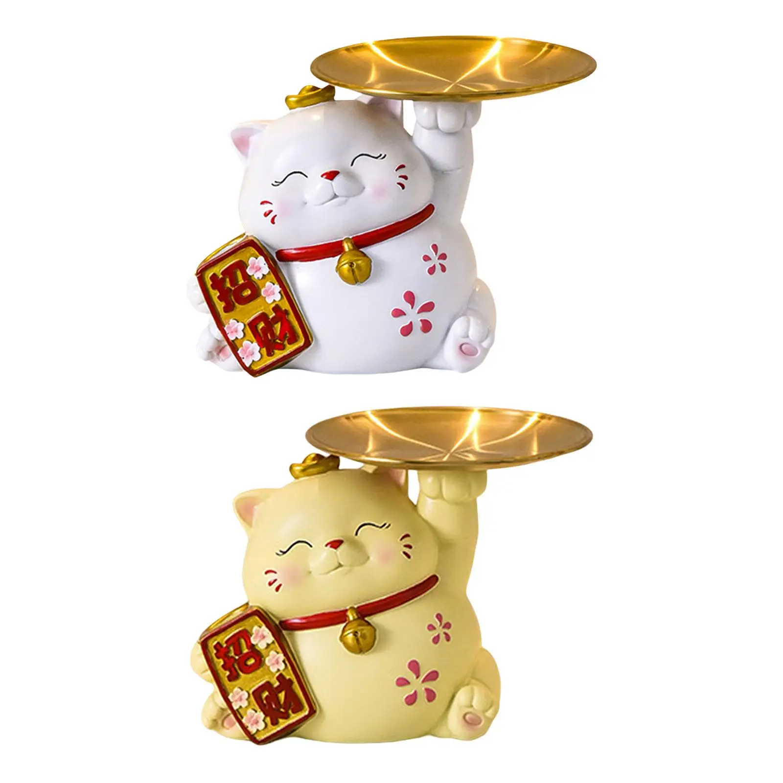 

Lucky Cats Statue Ornament Home Decor Creative Novelty Desktop Organizer