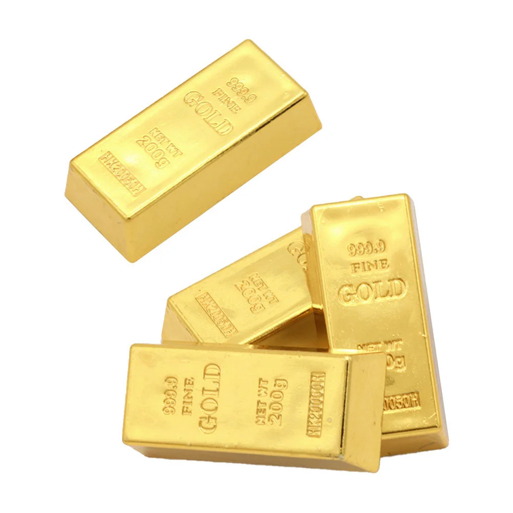 

Gold Bar Fake Bullion Prop Brick Bricks Bars Toy Goldenpirates Party Simulation Toys Playthings Movie Realistic Faux Simulated