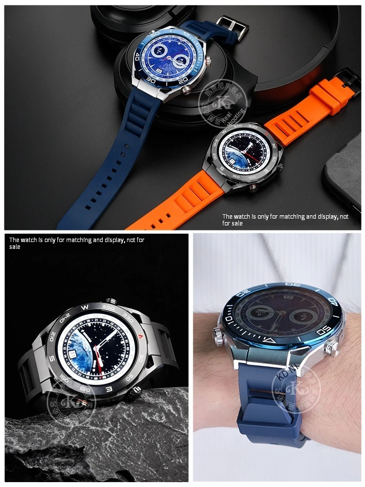 Ремешок 22 мм для часов Huawei Watch GT 2 46 мягкий спортивный браслет из фтористого