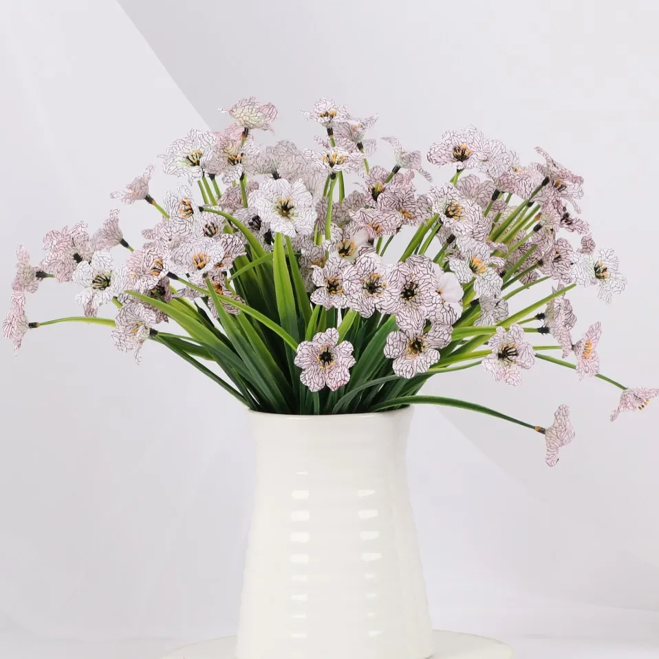 

Bridal Floral Ornamental Flower Hyacinth Violet Flower 5 Head Artificial Flower Wedding Birthday Party Home Decor 30cm