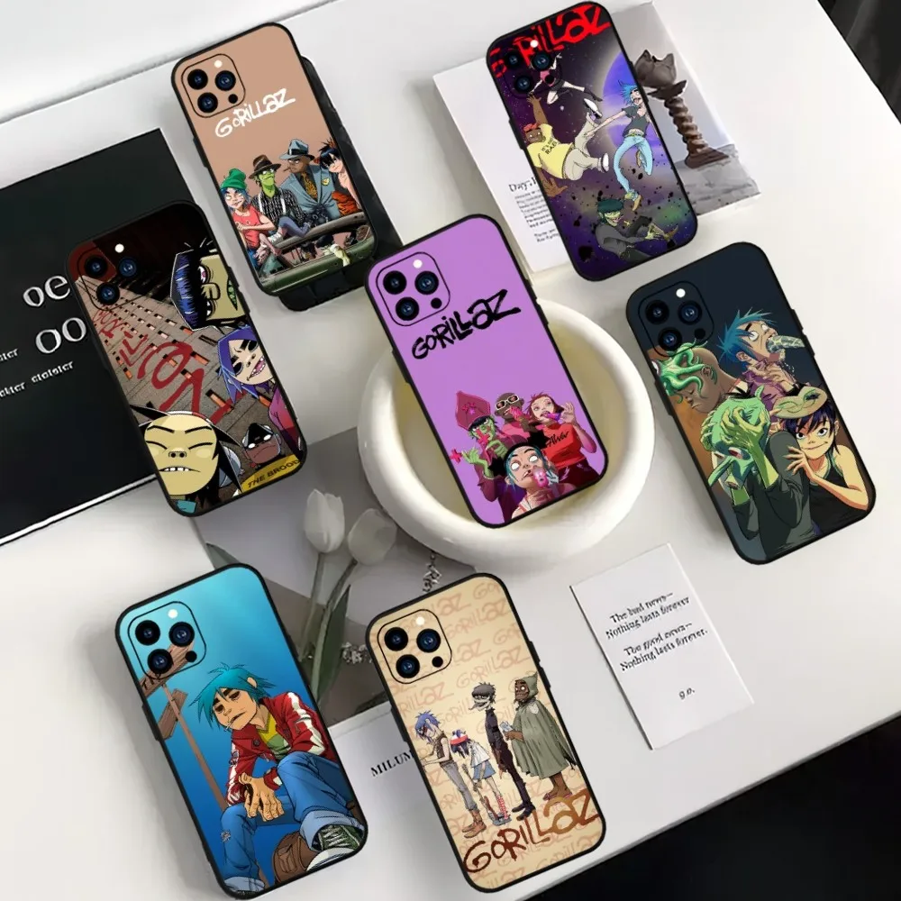 Чехол для телефона Rock Band G-Gorillaz Samsung S20 S21 S22 S23 S24 Note 20 4G 5G Plus Ultra Black Soft Shell