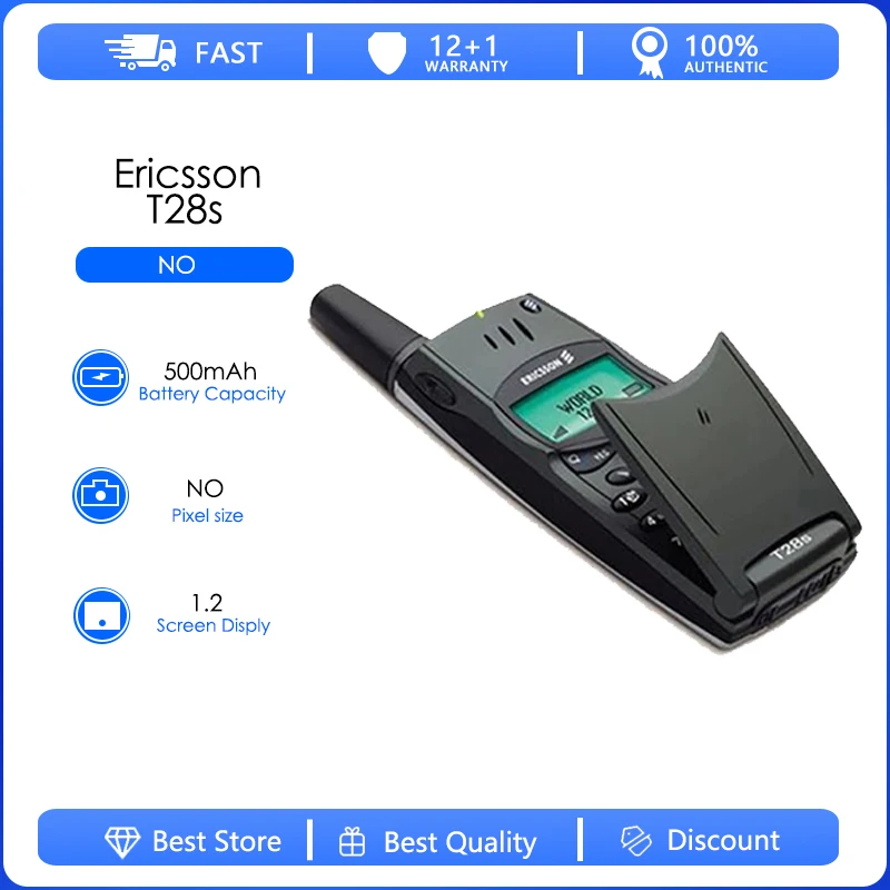 Ericsson T28s Refurbished-Original Unlocked GSM 900 / 1800 high quality Cheap Phone Free shipping one year warranty