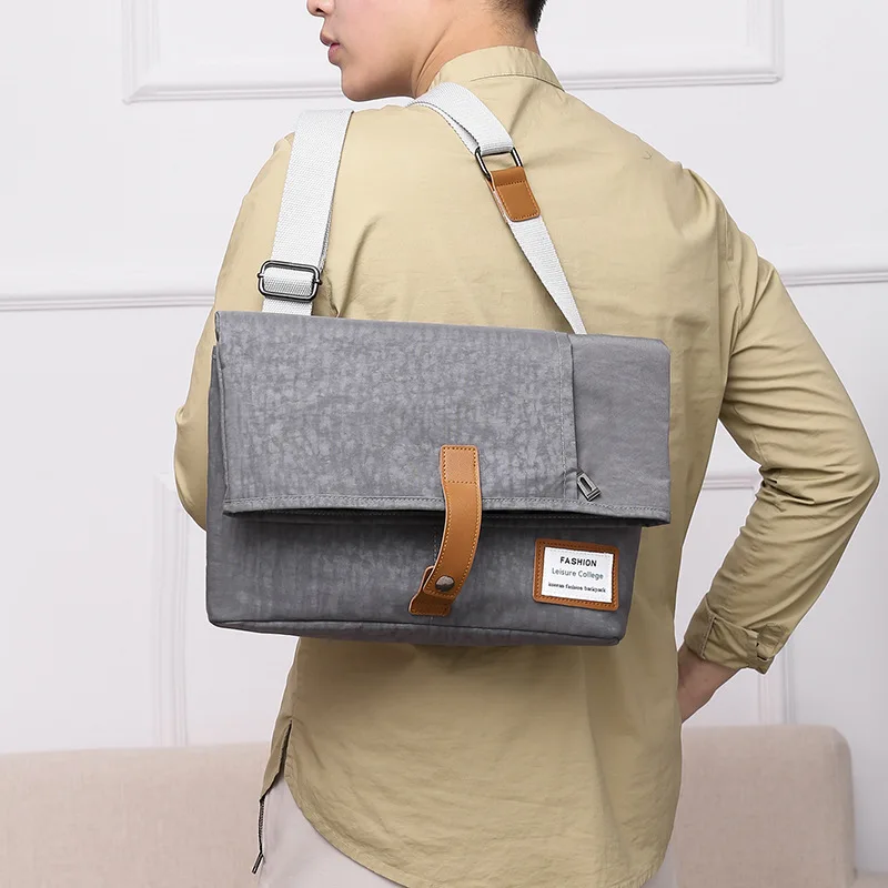 

2023 New Oxford Fabric Bag for Men and Women Commuter Postman Crossbody One Shoulder Handheld Document Student Bag Foldable Bag