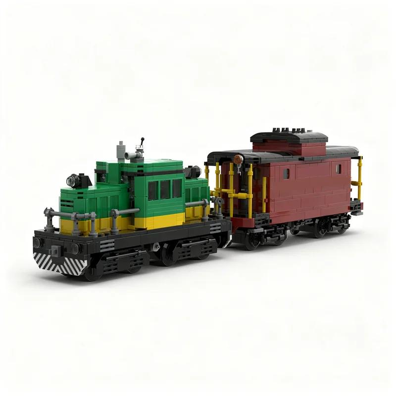 Фото 668 деталей MOC: Модель городского поезда Caboose (Северо-Восток США), конструктор, архитектурные блоки, рождественский подарок, развивающая идея, кирпичики №2