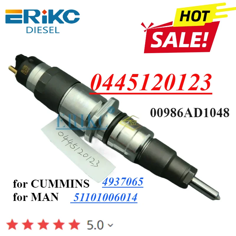 ERIKC 0445120123 Форсунка системы питания с общей топливной магистралью 00986AD1048 новая