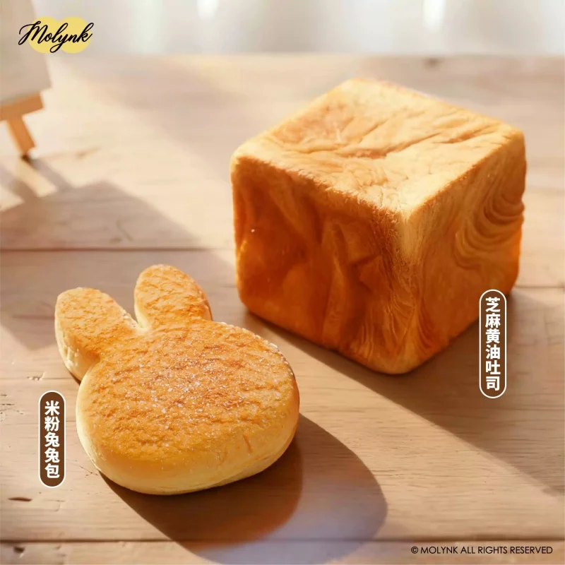 Фото Новая серия MOLYNK Alice Bread: мягкая игрушка-сюрприз в закрытой упаковке, медленно восстанавливающая форму, с эффектом кремовой губки, плотная, липкая на ощупь, сенсорная игрушка для снятия стресса. №4