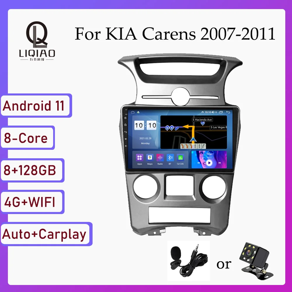 

9" IPS Android 11 Car Radio For KIA Carens 2007-2011 Gps Navigation Stereo Car Multimedia Video Player Split Screen Carplay WIFI