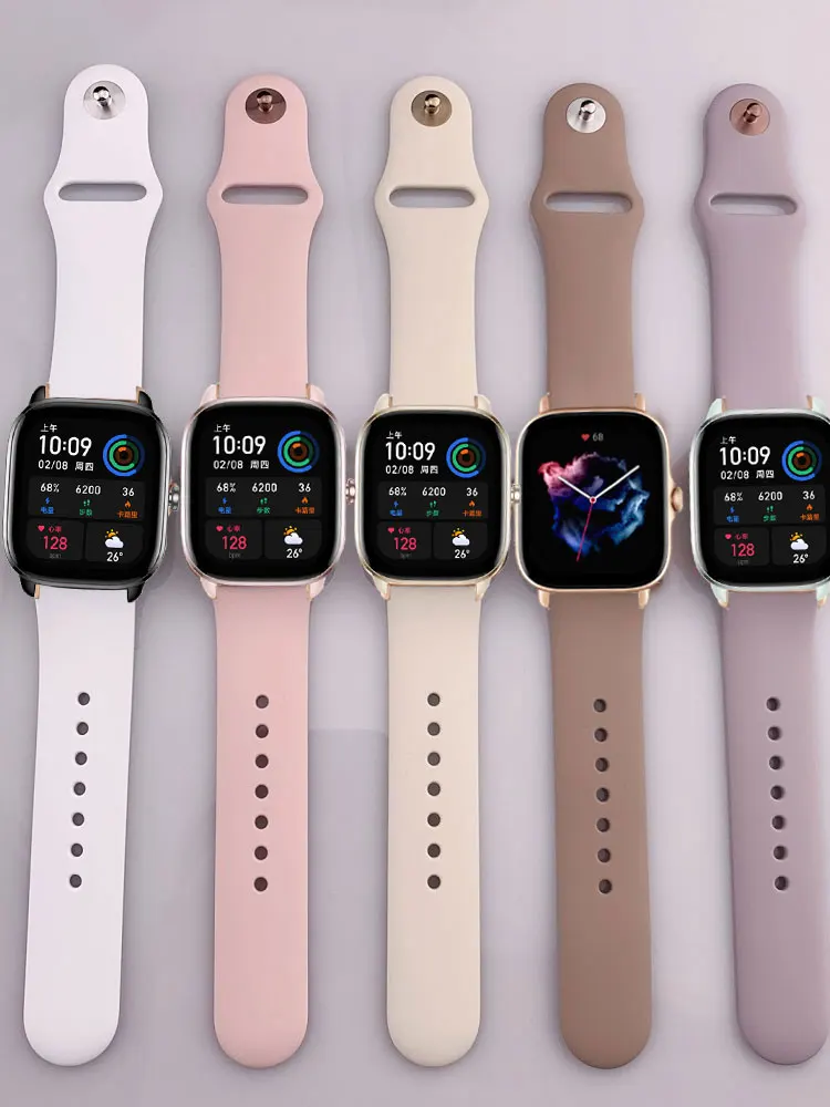 Силиконовый ремешок для Amazfit GTS 4/3/2 цвет в ассортименте