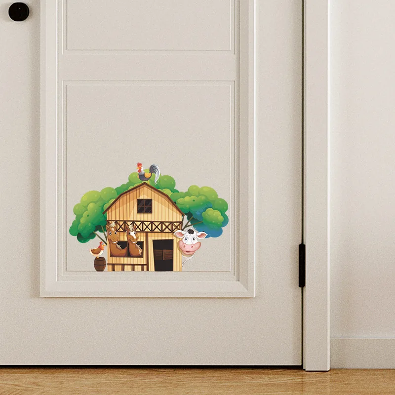 

Coloreb Animal House Wall Sticker Watercolor Dot Door Windows Bedroom Offices House Wardrobe Refrigerator Porch DIY Home Decor